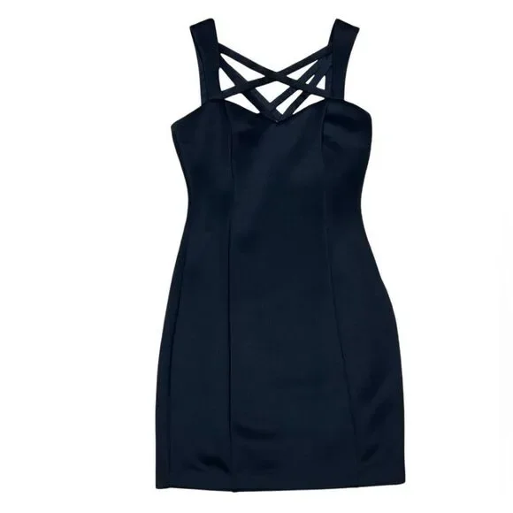 Guess sleeveless scuba dress black size 8 - Picture 10 of 16